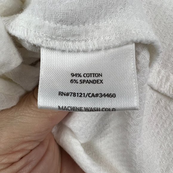 Eileen Fisher White Cotton Zip-Up Vest Size L Tennis Golf Activewear - Picture 5 of 6